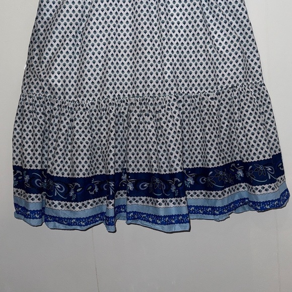 J.Crew Ferris Smocked Ruffle Cotton Voile Dress Blue White Size XS Spring - Picture 4 of 10